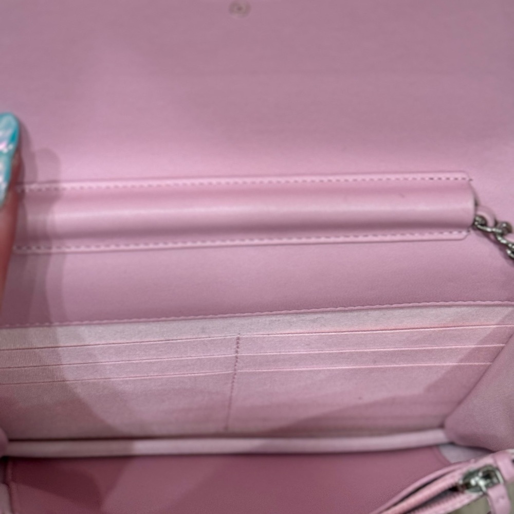 CHANEL Pink Crystal Boy WOC Lambskin Leather CC Crossbody Bag A80287 EUC COA LTD - Picture 16 of 16